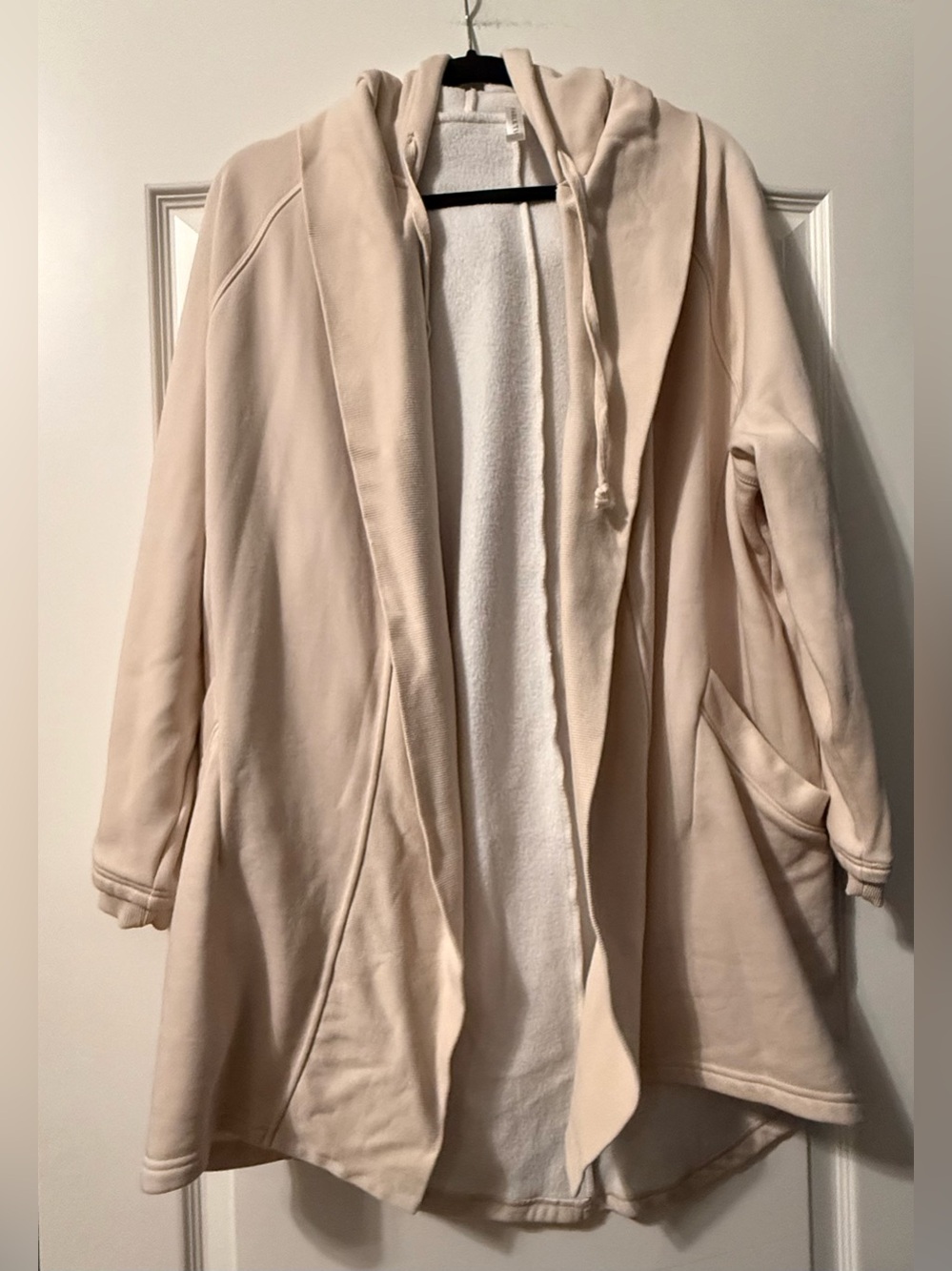 Fabletics Blush Cozy Hooded Open Cardigan Jacket